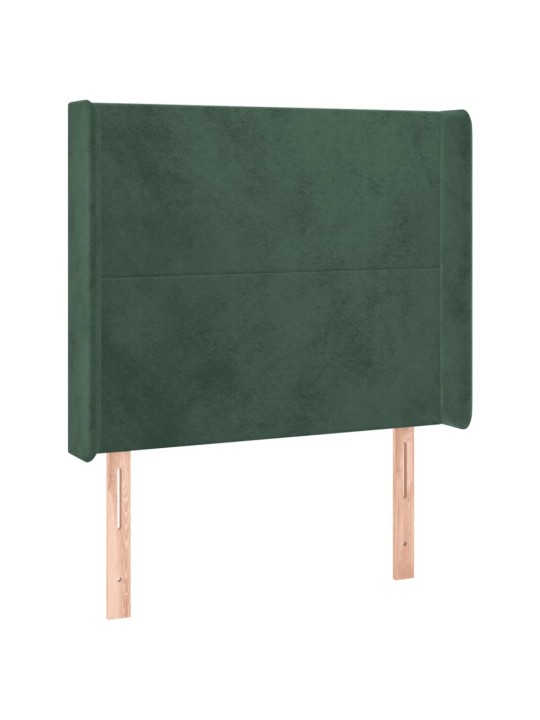 LED-voodipeats, tumeroheline, 93x16x118/128 cm, samet