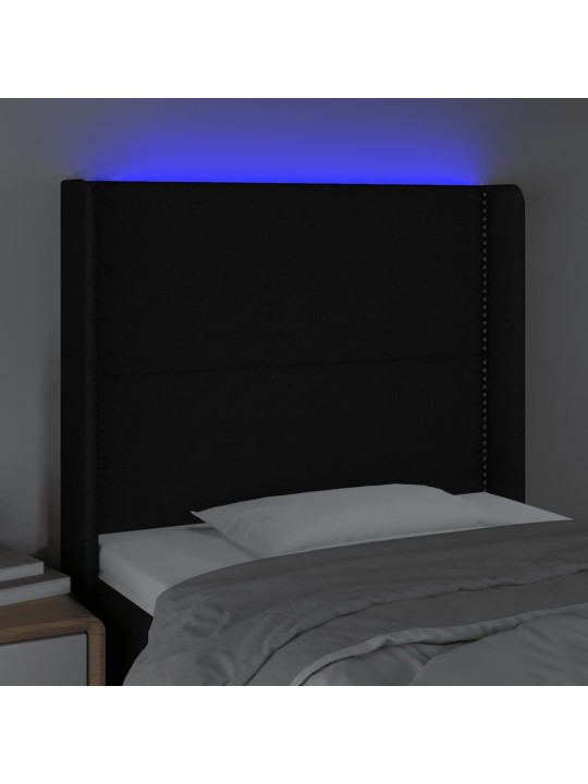 LED-voodipeats, must, 83x16x118/128 cm, kangas