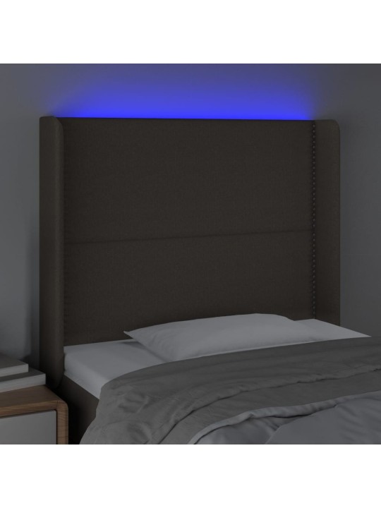 Led-voodipeats, pruunikashall, 83x16x118/128 cm, kangas