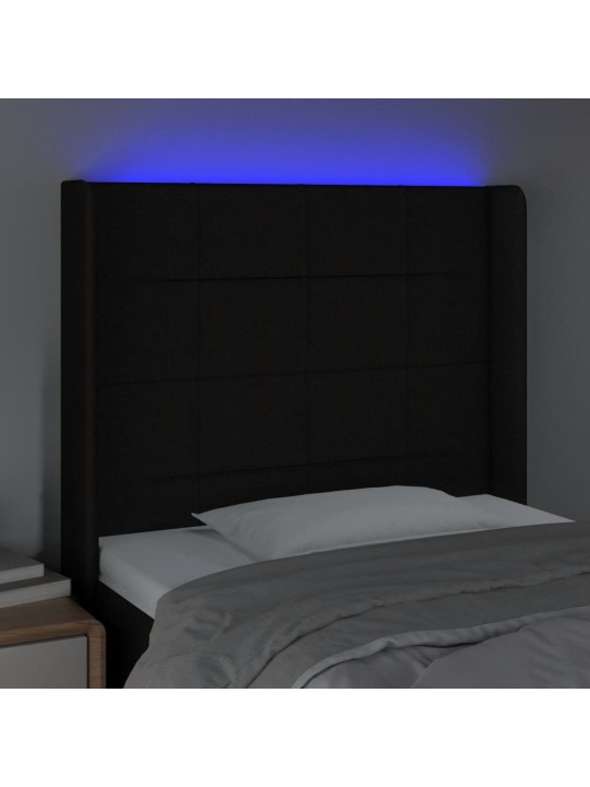 LED-voodipeats, must, 83x16x118/128 cm, kangas