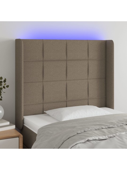 LED-voodipeats, pruunikashall, 83x16x118/128 cm, kangas