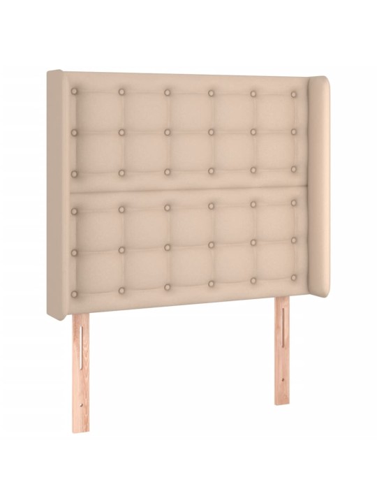 LED-voodipeats, cappuccino, 83x16x118/128 cm, kunstnahk