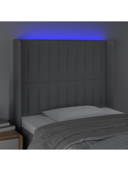 LED-voodipeats, helehall, 93x16x118/128 cm, kangas