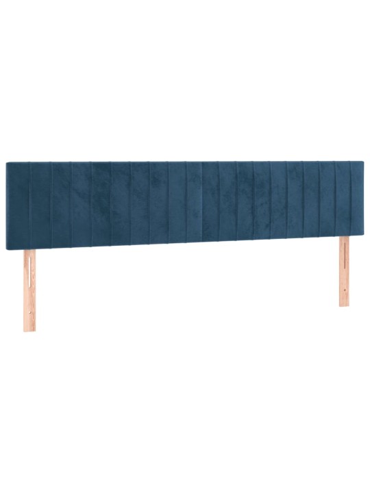 KONTINENTAALVOODI MADRATSIGA, TUMESININE, 160X200 CM, SAMET