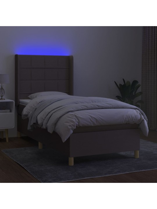 KONTINENTAALVOODI MADRATS JA LED, PRUUNIKAS, 80X200 CM, KANGAS