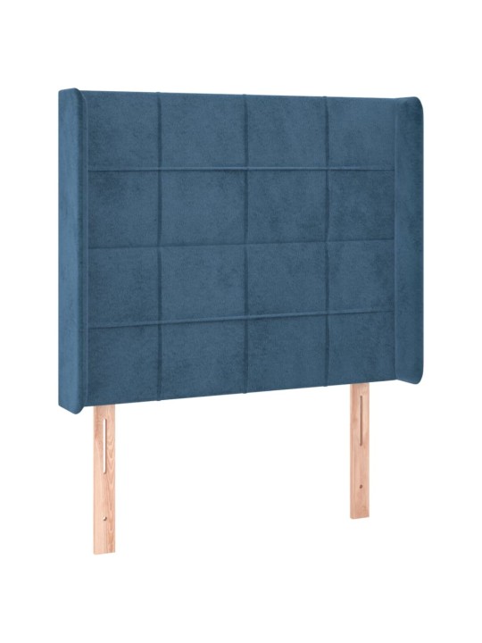 Kontinentaalvoodi madrats, LED, tumesinine, 90x190 cm, samet