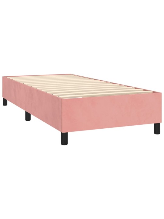 KONTINENTAALVOODI MADRATS, LED, ROOSA, 90X200 CM, SAMET