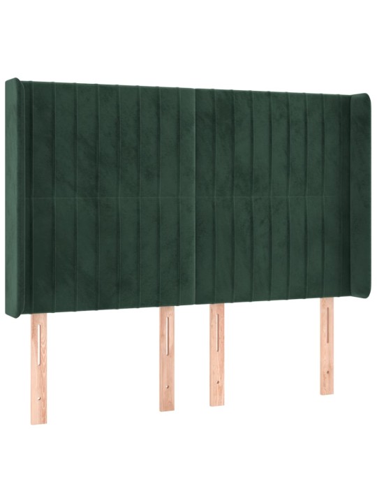 Kontinentaalvoodi madrats, led, tumeroheline, 140x190 cm, samet