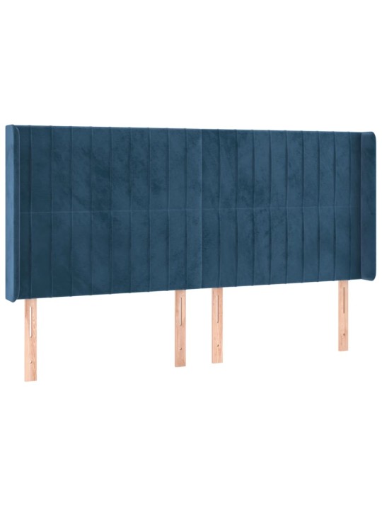 Kontinentaalvoodi madrats, LED, tumesinine, 180x200 cm, samet