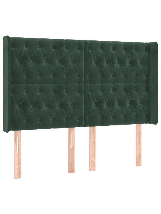Kontinentaalvoodi madrats, led, tumeroheline, 140x190 cm, samet