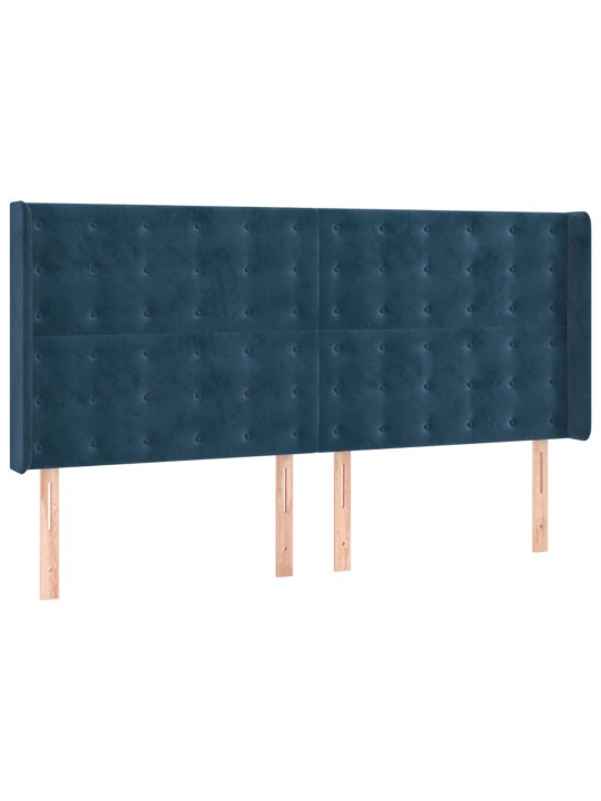 KONTINENTAALVOODI MADRATS, LED, TUMESININE, 160X200 CM, SAMET