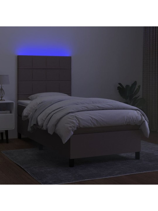 KONTINENTAALVOODI MADRATS JA LED, PRUUNIKAS, 80X200 CM, KANGAS