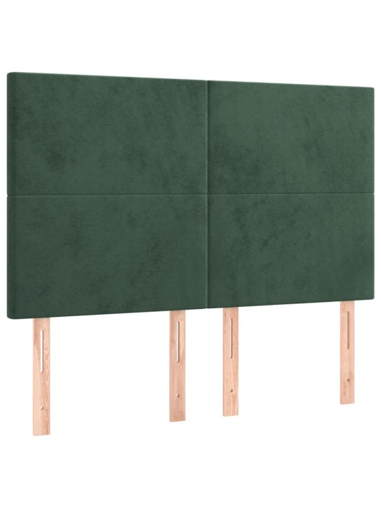 Kontinentaalvoodi madrats, LED, tumeroheline, 140x190 cm, samet