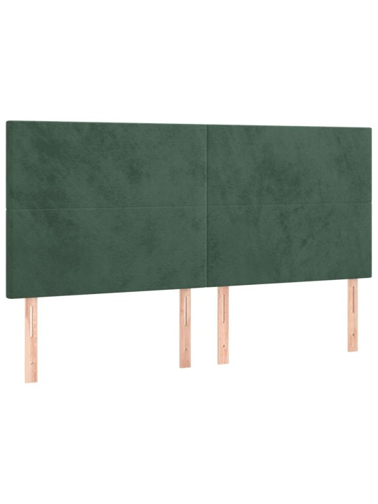 Kontinentaalvoodi madrats, LED, tumeroheline, 160x200 cm, samet