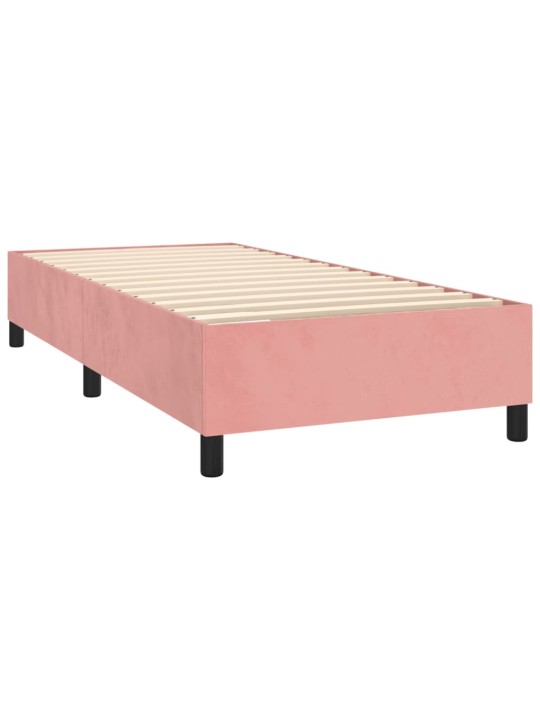 KONTINENTAALVOODI MADRATS, LED, ROOSA, 90X190 CM, SAMET