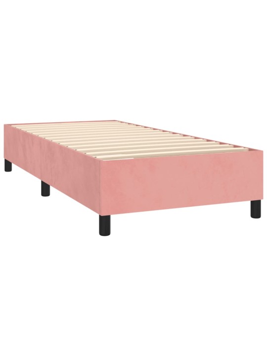 KONTINENTAALVOODI MADRATS, LED, ROOSA, 90X200 CM, SAMET