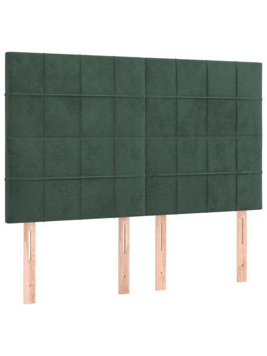 Kontinentaalvoodi madrats, LED, tumeroheline, 140x190 cm, samet