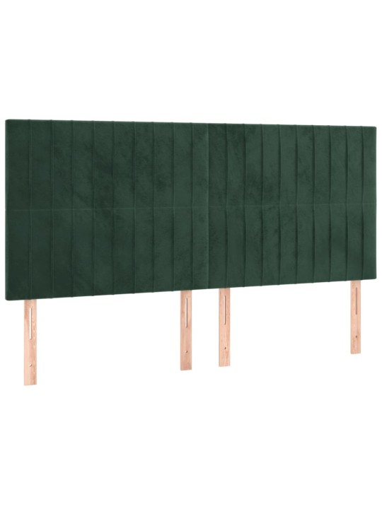 Kontinentaalvoodi madrats, LED, tumeroheline, 160x200 cm, samet
