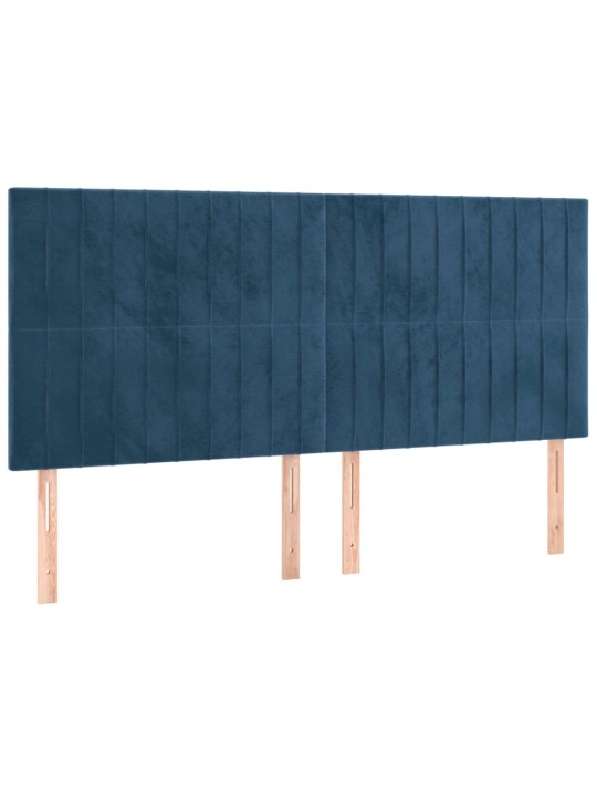 Kontinentaalvoodi madrats, LED, tumesinine, 180x200 cm, samet