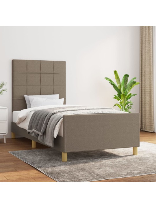 Voodiraam ilma madratsita taupe 100x200 cm kangas