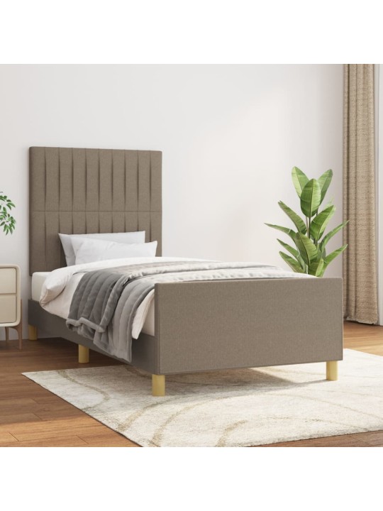 Voodiraam ilma madratsita taupe 100x200 cm kangas