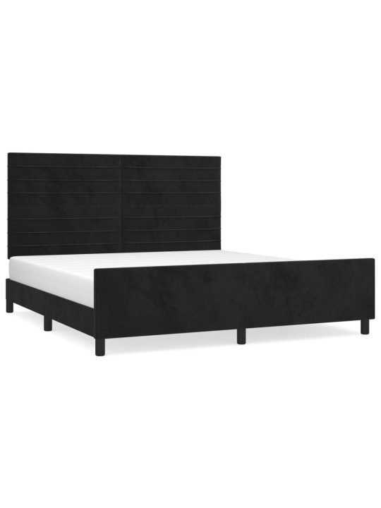 VOODIRAAM ILMA MADRATSITA, MUST, 160X200 CM, SAMET