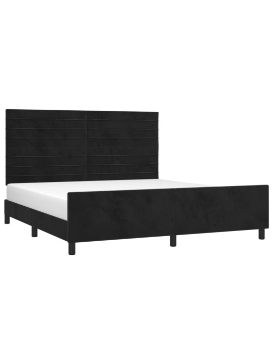 VOODIRAAM ILMA MADRATSITA, MUST, 160X200 CM, SAMET