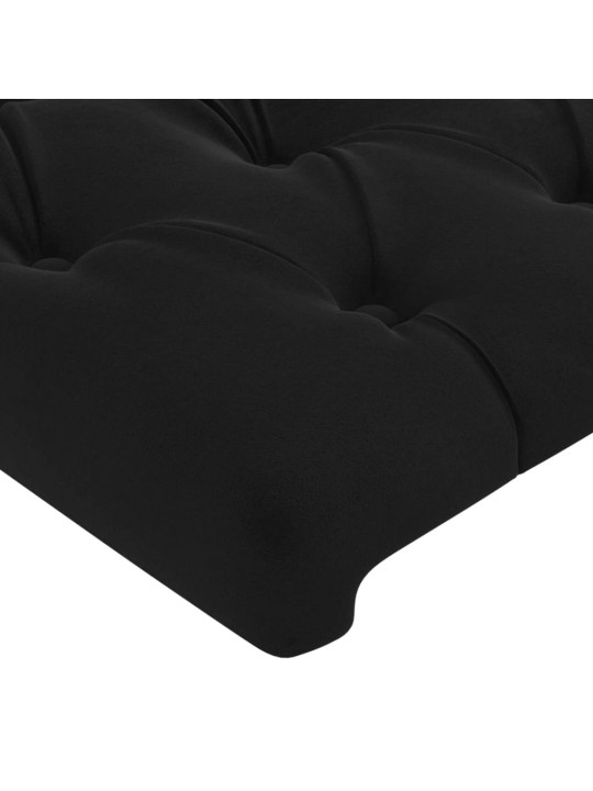 VOODIRAAM ILMA MADRATSITA, MUST, 160X200 CM, SAMET