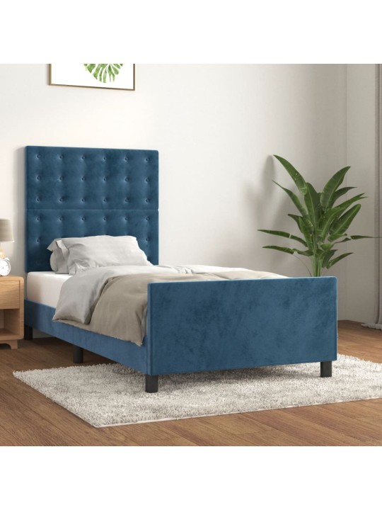 VOODIRAAM ILMA MADRATSITA TUMESININE 100X200 CM SAMET