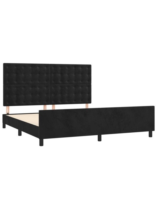VOODIRAAM ILMA MADRATSITA, MUST, 160X200 CM, SAMET