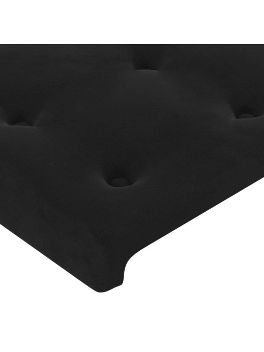 VOODIRAAM ILMA MADRATSITA, MUST, 160X200 CM, SAMET