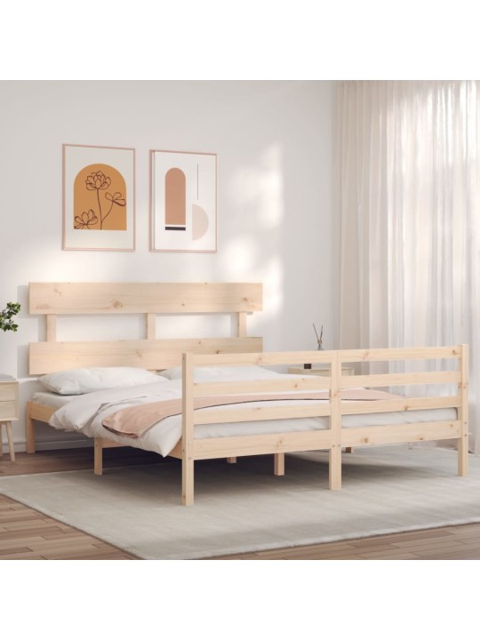 Voodiraam peatsiga, täispuit