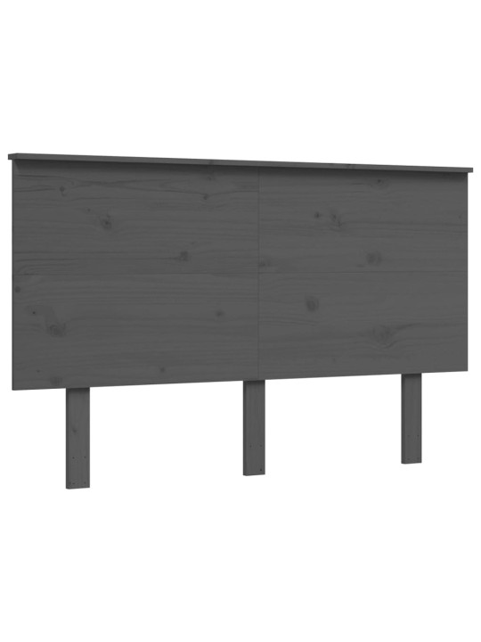 Voodiraam peatsiga, hall, 140 x 200 cm, täispuit