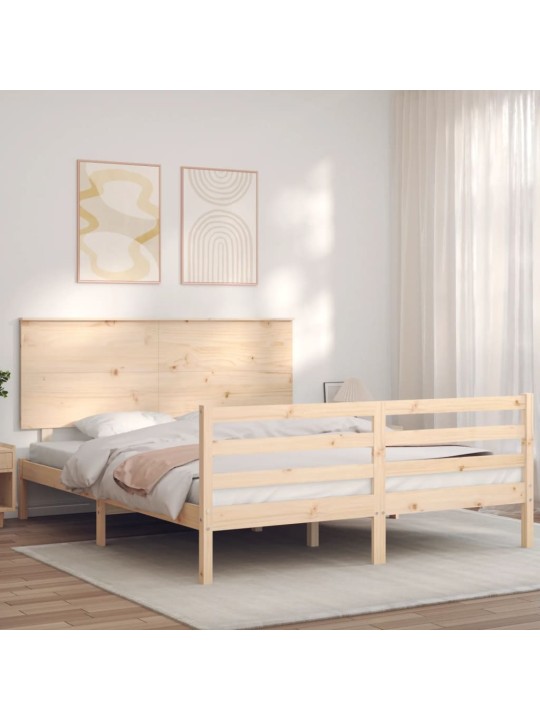 Voodiraam peatsiga, täispuit