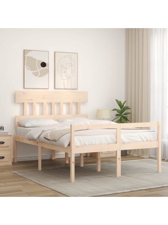 Vanemate inimeste voodiraam peatsiga, 140x200 cm, täispuit