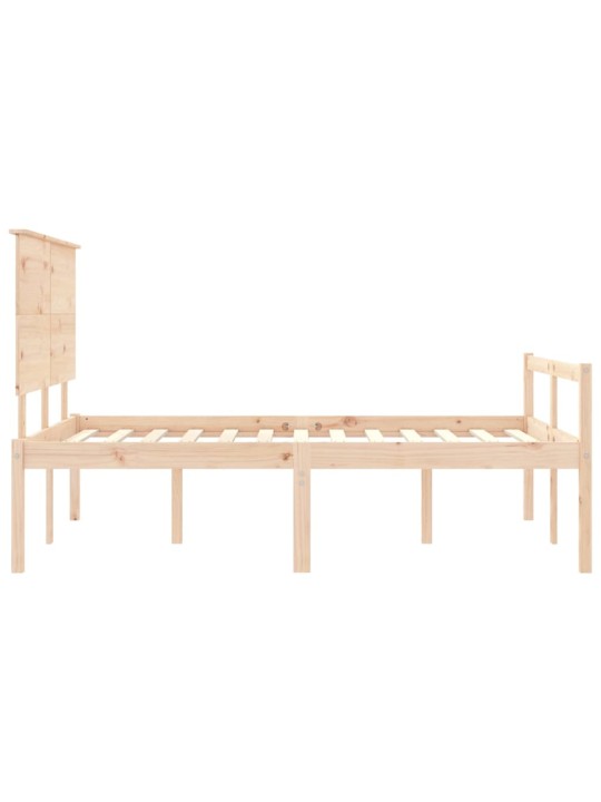 Vanemate inimeste voodiraam peatsiga, 140x190 cm, täispuit