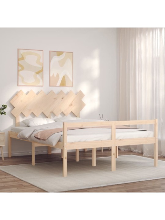 Vanemate inimeste voodiraam peatsiga, 140x190 cm, täispuit