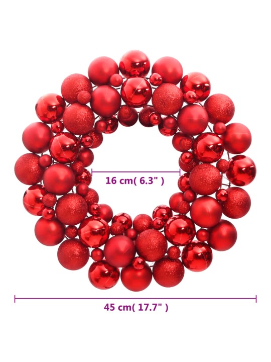 Jõulupärg punane 45 cm polüstüreen