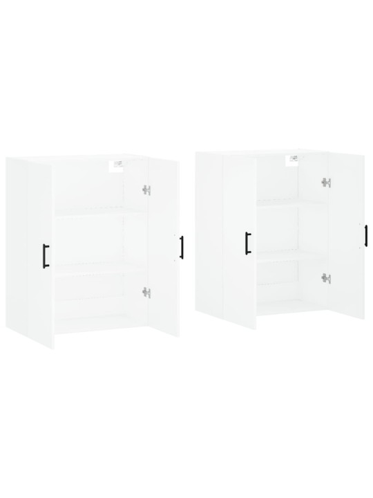 Seinakapid 2 tk, valge, 69,5 x 34 x 90 cm