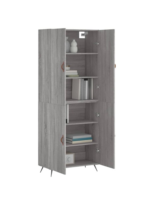 Kõrge kapp, hall sonoma tamm, 69,5 x 34 x 180 cm, tehispuit
