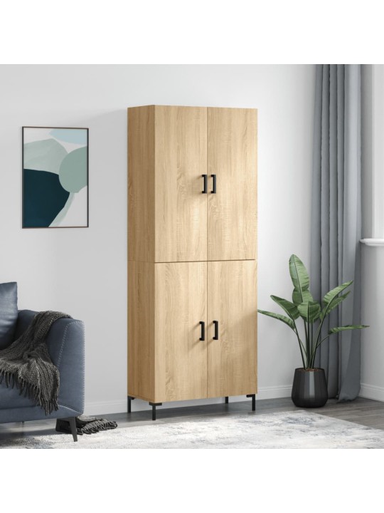 Kõrge kapp, sonoma tamm, 69,5 x 34 x 180 cm, tehispuit