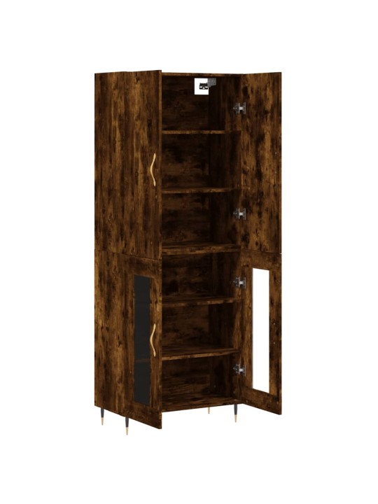 Kõrge kapp, suitsutatud tamm, 69,5 x 34 x 180 cm, tehispuit