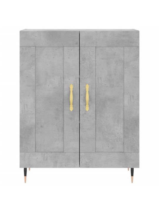 Kõrge kapp, betoonhall, 69,5 x 34 x 180 cm,tehispuit