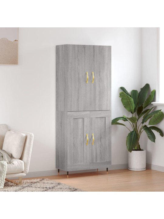Kõrge kapp, hall sonoma tamm, 69,5 x 34 x 180 cm, tehispuit