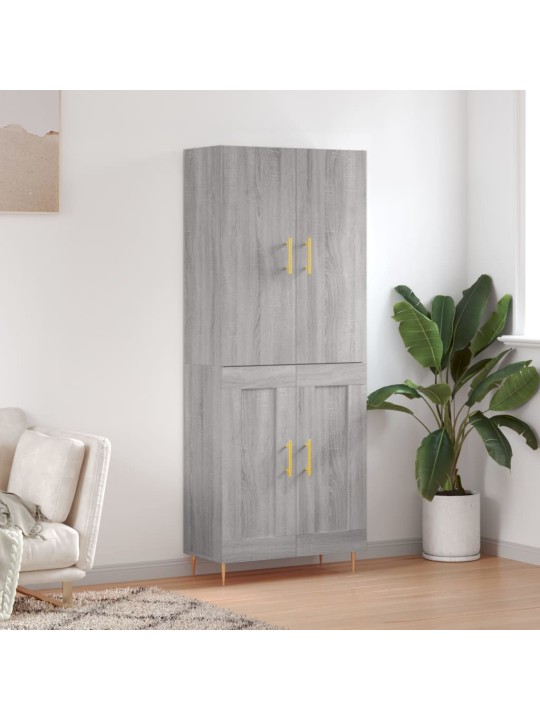 Kõrge kapp, hall sonoma tamm, 69,5 x 34 x 180 cm, tehispuit