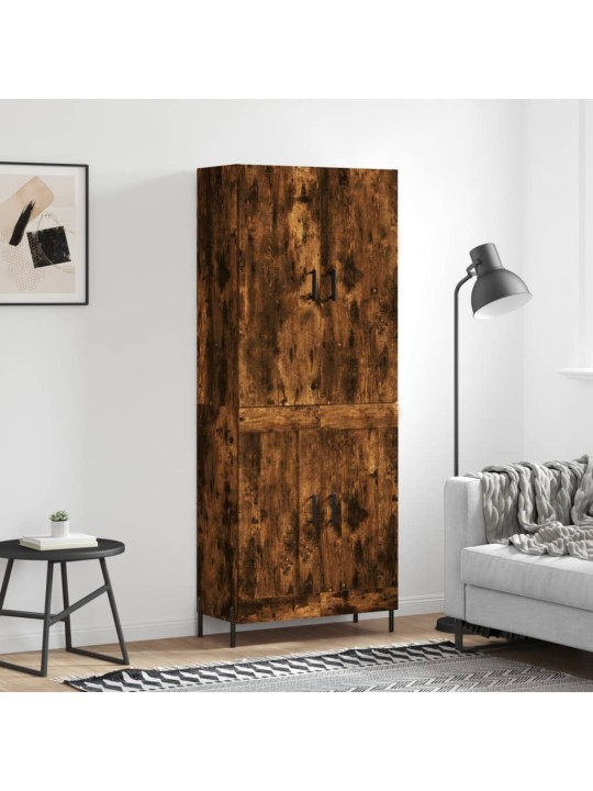 Kõrge kapp, suitsutatud tamm, 69,5 x 34 x 180 cm, tehispuit
