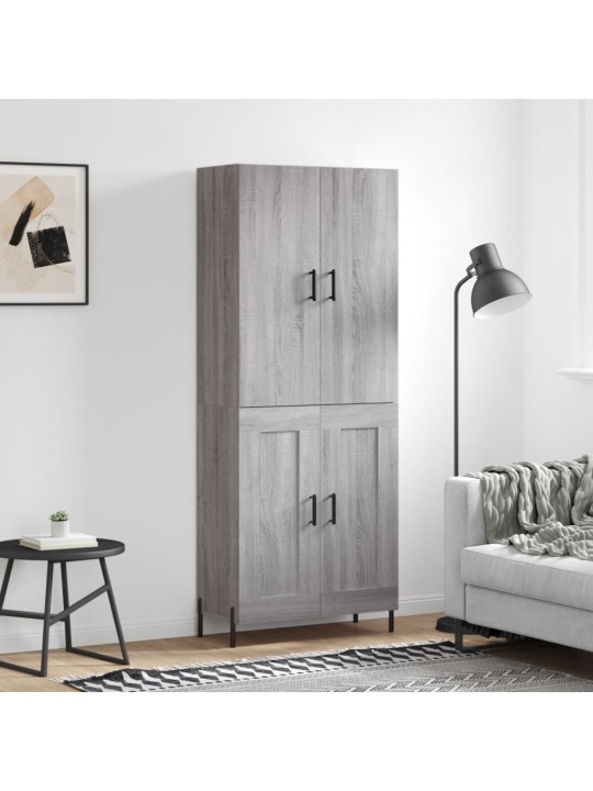 Kõrge kapp, hall sonoma tamm, 69,5 x 34 x 180 cm, tehispuit