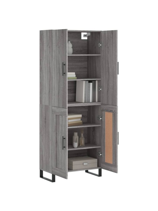 Kõrge kapp, hall sonoma tamm, 69,5 x 34 x 180 cm, tehispuit
