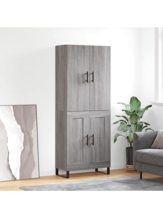 Kõrge kapp, hall sonoma tamm, 69,5 x 34 x 180 cm, tehispuit