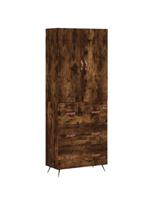 Kõrge kapp, suitsutatud tamm, 69,5 x 34 x 180 cm, tehispuit